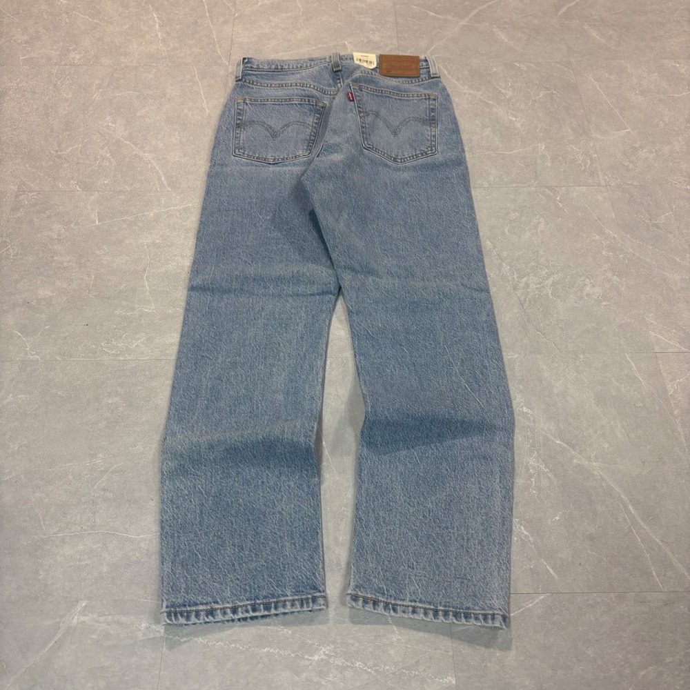 Levis Premium 501 Original High Rise Straight Leg Jeans Light Wash 27x28 NEW